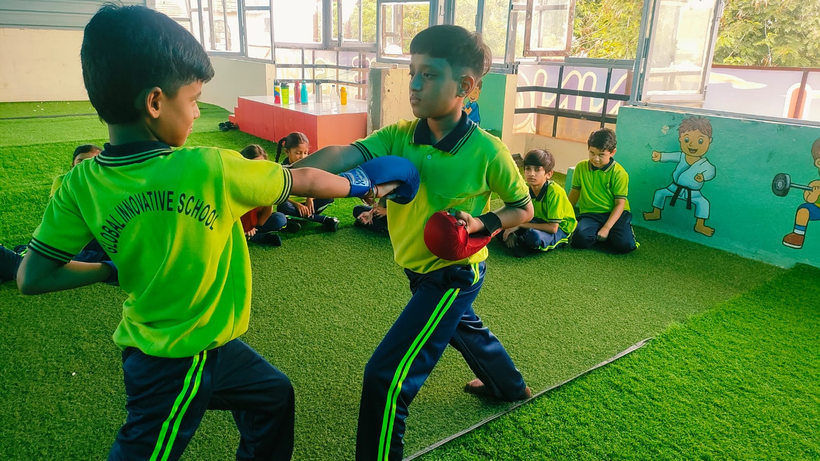 Students practicing Karate and Self Defence